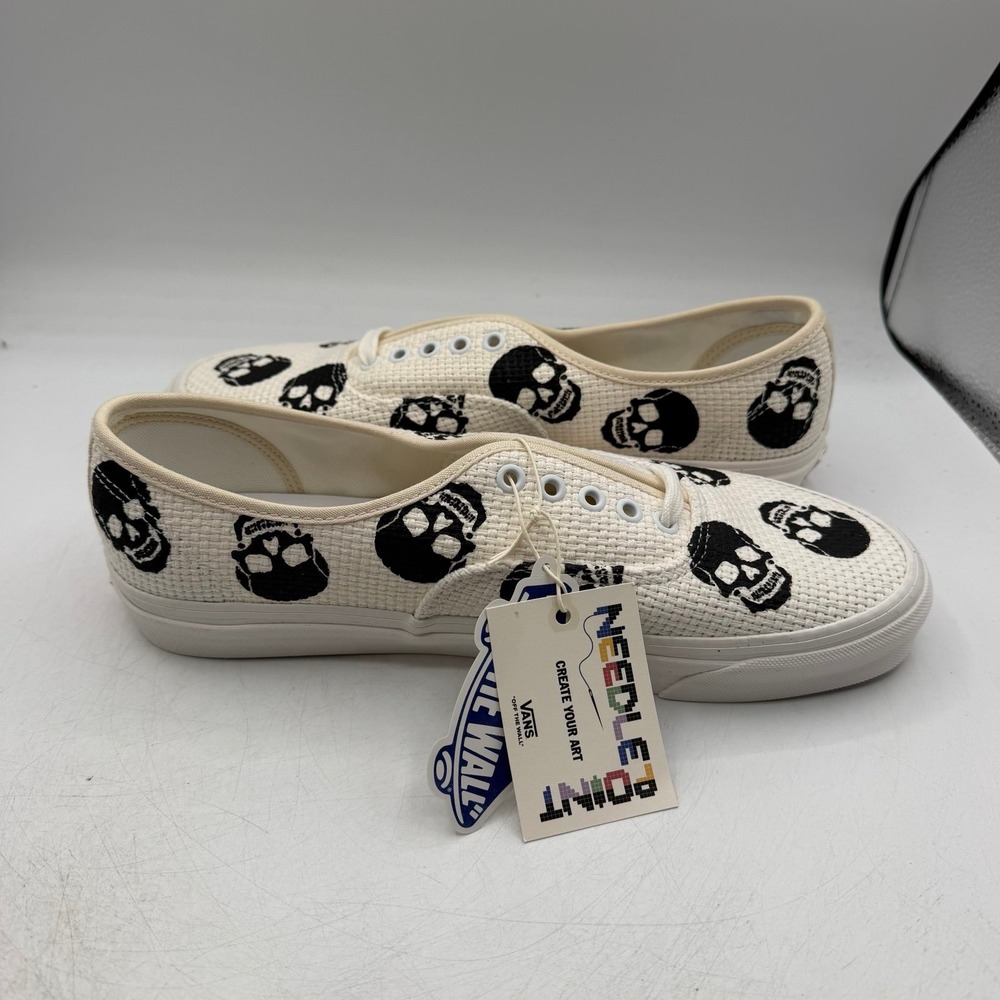 VANS Anaheim Factory Authentic 44 DX Needlepoint Skulls Shoes Mens 8.5 Womens 10 - Picture 7 of 11